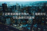上证期货高翰老师图片，上海期货与衍生品研究院高辉