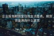 企业投到期货里钱现金流量表，期货资金流向什么意思