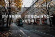 期货连续图表，期货里面的连续是什么意思啊