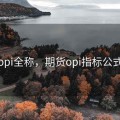 期货opi全称，期货opi指标公式代码