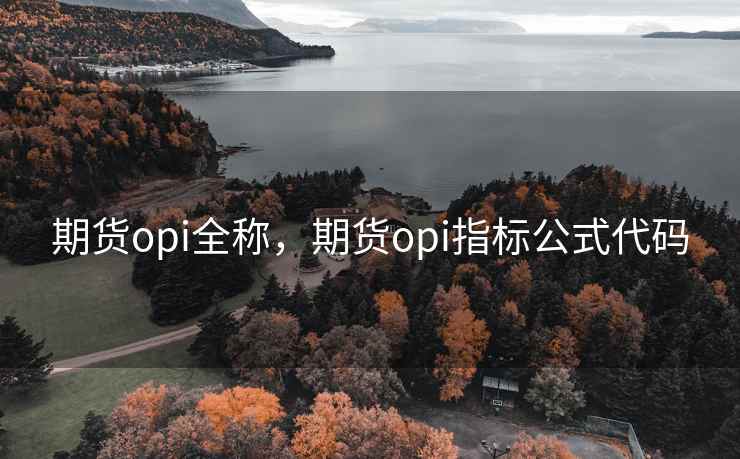 期货opi全称，期货opi指标公式代码
