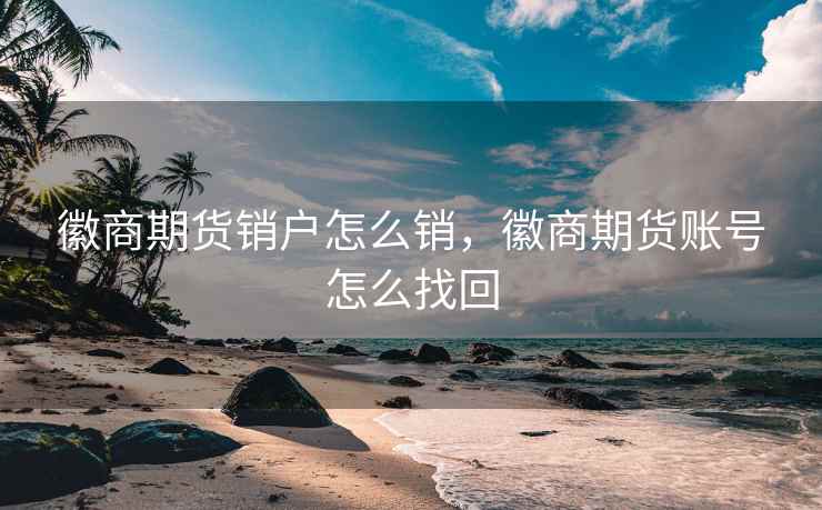 徽商期货销户怎么销，徽商期货账号怎么找回